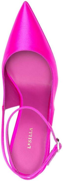 Le Silla Uma satijnen slingback pumps Roze