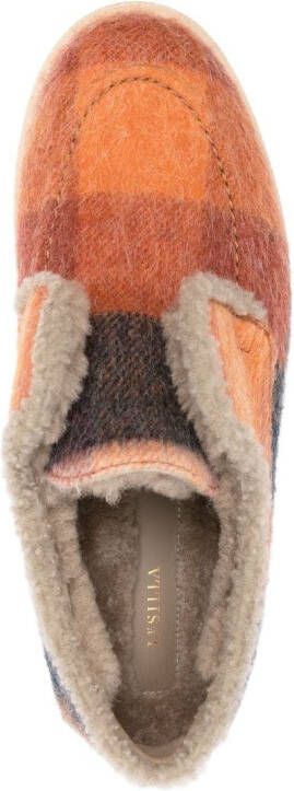 Le Silla Yacht geruite loafers Oranje