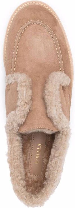 Le Silla Yacht suède loafers Beige