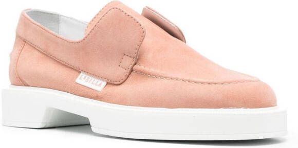 Le Silla Yatch suède mocassins Roze