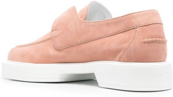 Le Silla Yatch suède mocassins Roze