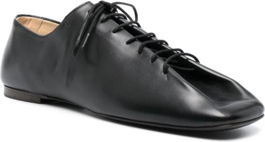 LEMAIRE Souris brogues met vierkante neus Zwart