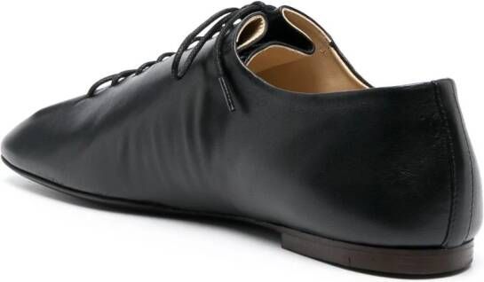 LEMAIRE Souris brogues met vierkante neus Zwart