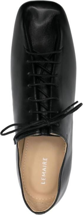 LEMAIRE Souris brogues met vierkante neus Zwart