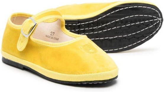 Little Bear Ballerina's met geborduurd design Geel