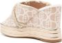LIU JO 100 mm sandalen met sleehak en logo-jacquard Beige - Thumbnail 3