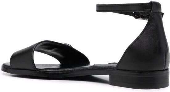 LIU JO Erin sandalen met logoplakkaat Zwart