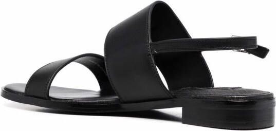 LIU JO Erin slingback sandalen met logoplakkaat Zwart