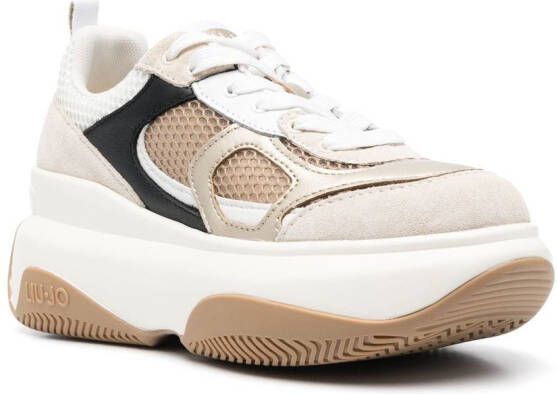 LIU JO June sneakers met plateauzool Beige