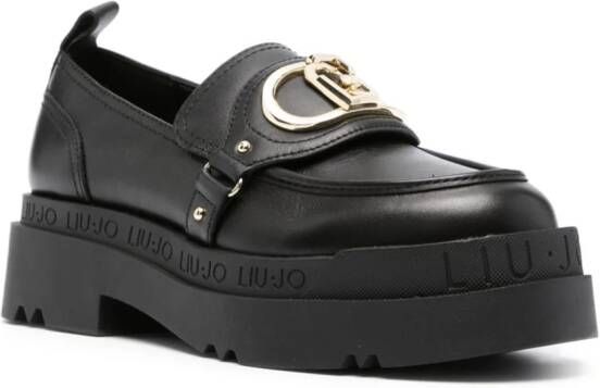 LIU JO Love 41 loafers met logoplakkaat Zwart