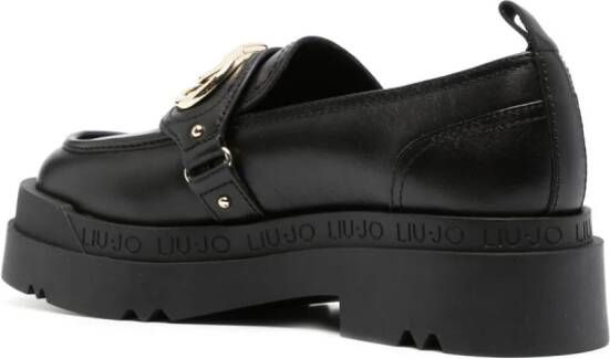 LIU JO Love 41 loafers met logoplakkaat Zwart