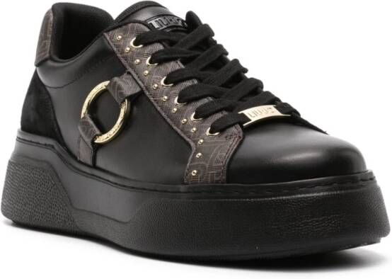 LIU JO Sneakers met monogram-patroon Zwart