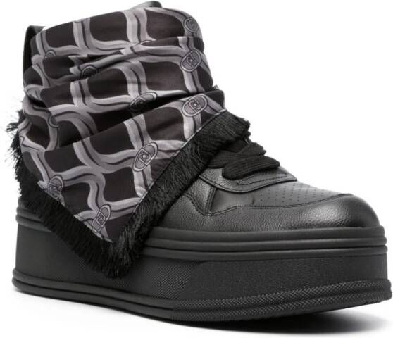 LIU JO Selma sneakers met sjaaldetail Zwart