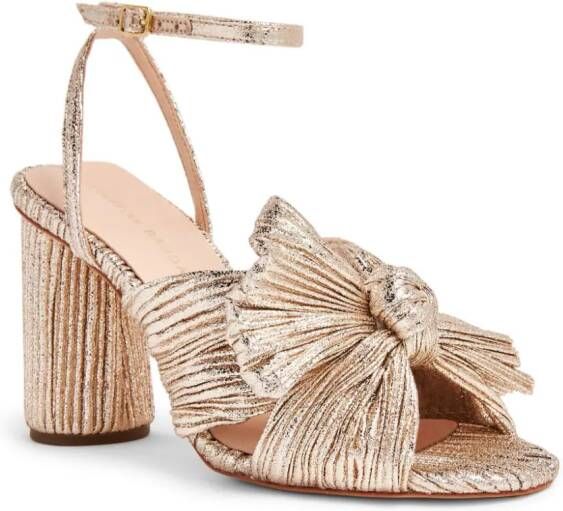 Loeffler Randall Camellia geplooide sandalen Goud