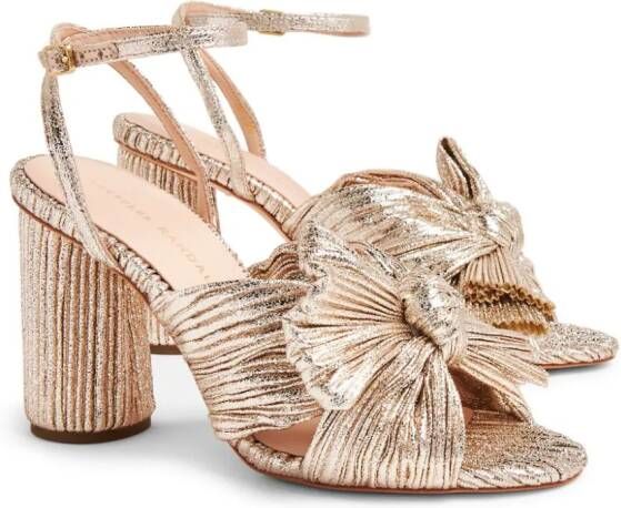 Loeffler Randall Camellia geplooide sandalen Goud