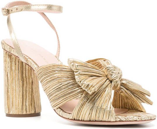 Loeffler Randall Camellia leren sandalen Goud