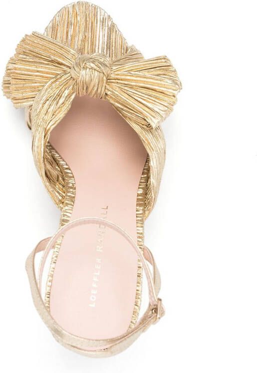 Loeffler Randall Camellia leren sandalen Goud