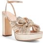 Loeffler Randall Natalia plissé-lamé sandalen Beige - Thumbnail 2