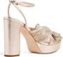 Loeffler Randall Natalia plissé-lamé sandalen Beige - Thumbnail 3