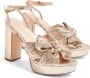 Loeffler Randall Natalia plissé-lamé sandalen Beige - Thumbnail 4