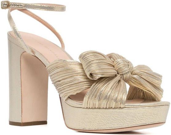 Loeffler Randall Natalia sandalen met plateauzool Goud