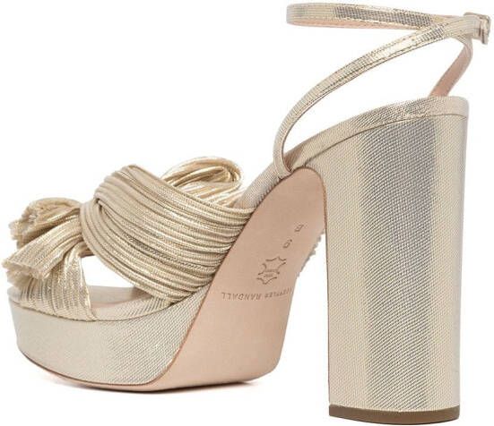 Loeffler Randall Natalia sandalen met plateauzool Goud