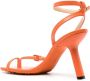 LOEWE 105mm Petal leren sandalen Oranje - Thumbnail 3