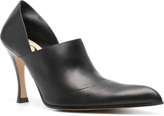 LOEWE Comic 95 mm leren pumps Zwart