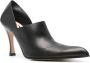 LOEWE Comic 95 mm leren pumps Zwart - Thumbnail 2