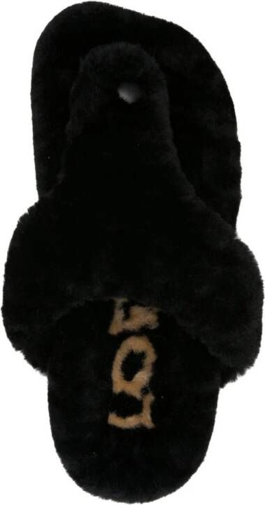 LOEWE Ease lammy teenslippers Zwart