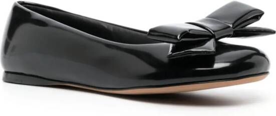 LOEWE Puffy leren ballerina pumps Zwart