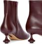 LOEWE Toy ankle bootie in nappa lambskin Rood - Thumbnail 4