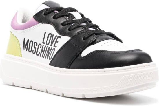 Love Moschino Sneakers met logoprint Wit