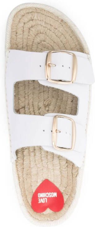 Love Moschino Espadrilles met dubbele band Wit