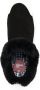 Love Moschino Enkellaarzen met afwerking van bont Zwart - Thumbnail 4