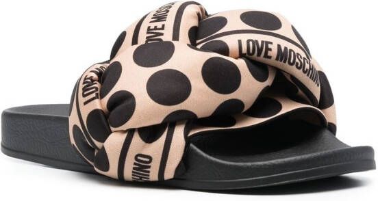 Love Moschino Gevlochten sandalen Beige