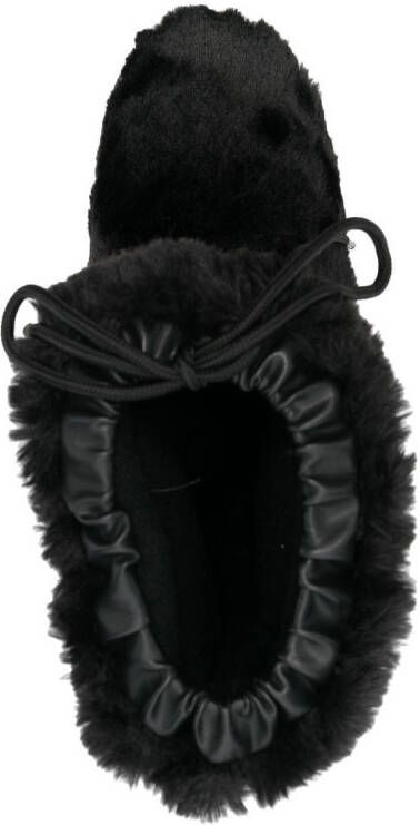 Love Moschino Laarzen met imitatiebont Zwart
