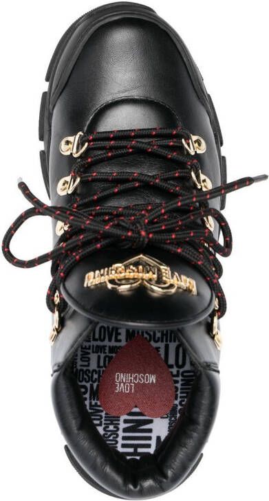 Love Moschino Laarzen met logoplakkaat Zwart