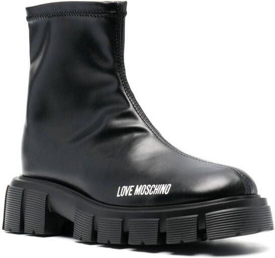 Love Moschino Laarzen met studs Zwart