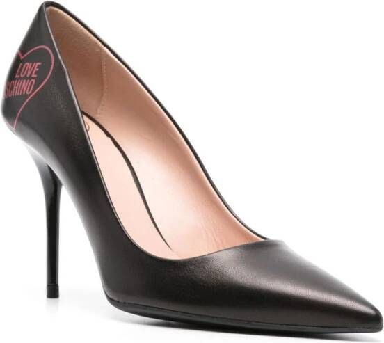 Love Moschino Leren pumps Zwart