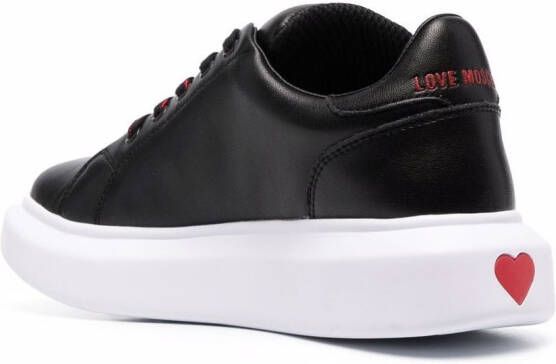 Love Moschino Leren sneakers Zwart