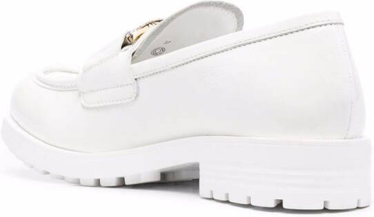 Love Moschino Loafers met logoplakkaat Wit