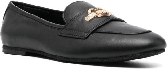 Love Moschino Leren loafers Zwart
