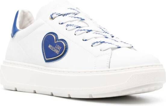 Love Moschino Sneakers met logopatch Wit