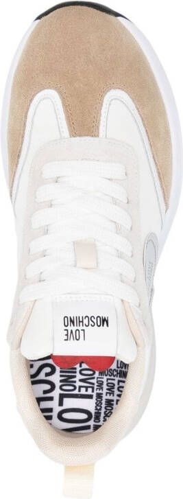 Love Moschino Sneakers met logopatch Wit