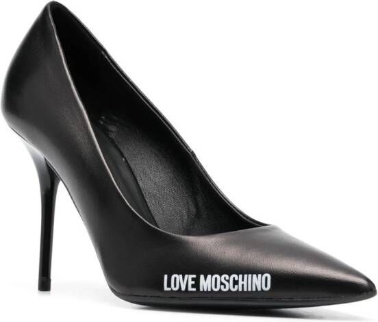 Love Moschino Pumps met logoprint Zwart