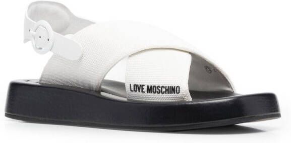 Love Moschino Sandalen met open neus Wit