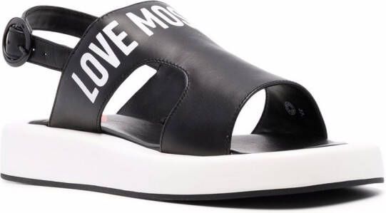 Love Moschino Sandalen met open neus Zwart
