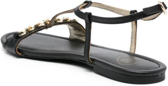 Love Moschino Sandalen met schakelketting Zwart
