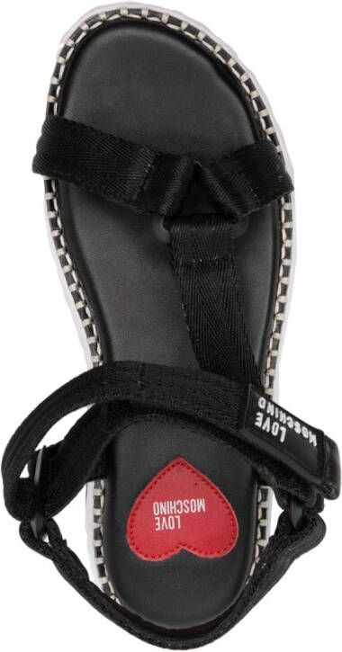 Love Moschino Sandalen met sleehak Zwart